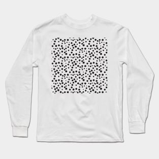 Monochrome Dots Pattern Long Sleeve T-Shirt